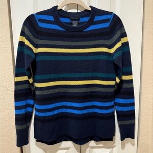 Halogen Nordstrom Cashmere 100% Striped Crewneck Sweater , size XS
